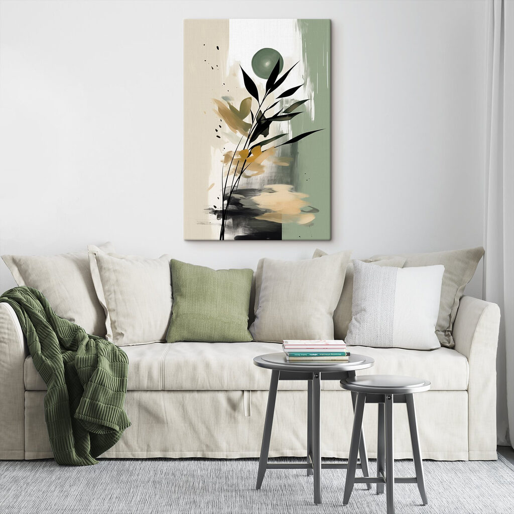 Folhas pretas sobre verde — interior 3