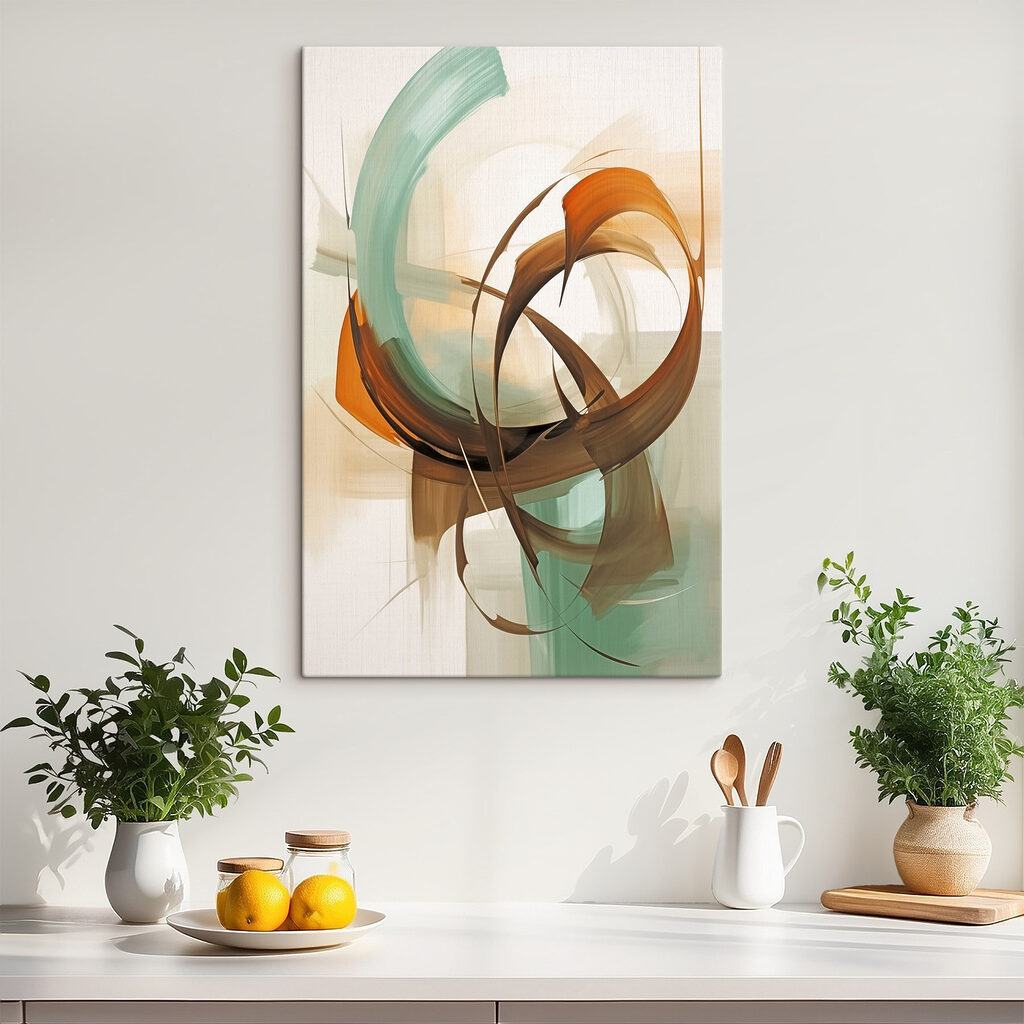 Curvas caramelo entre verdes — interior 3