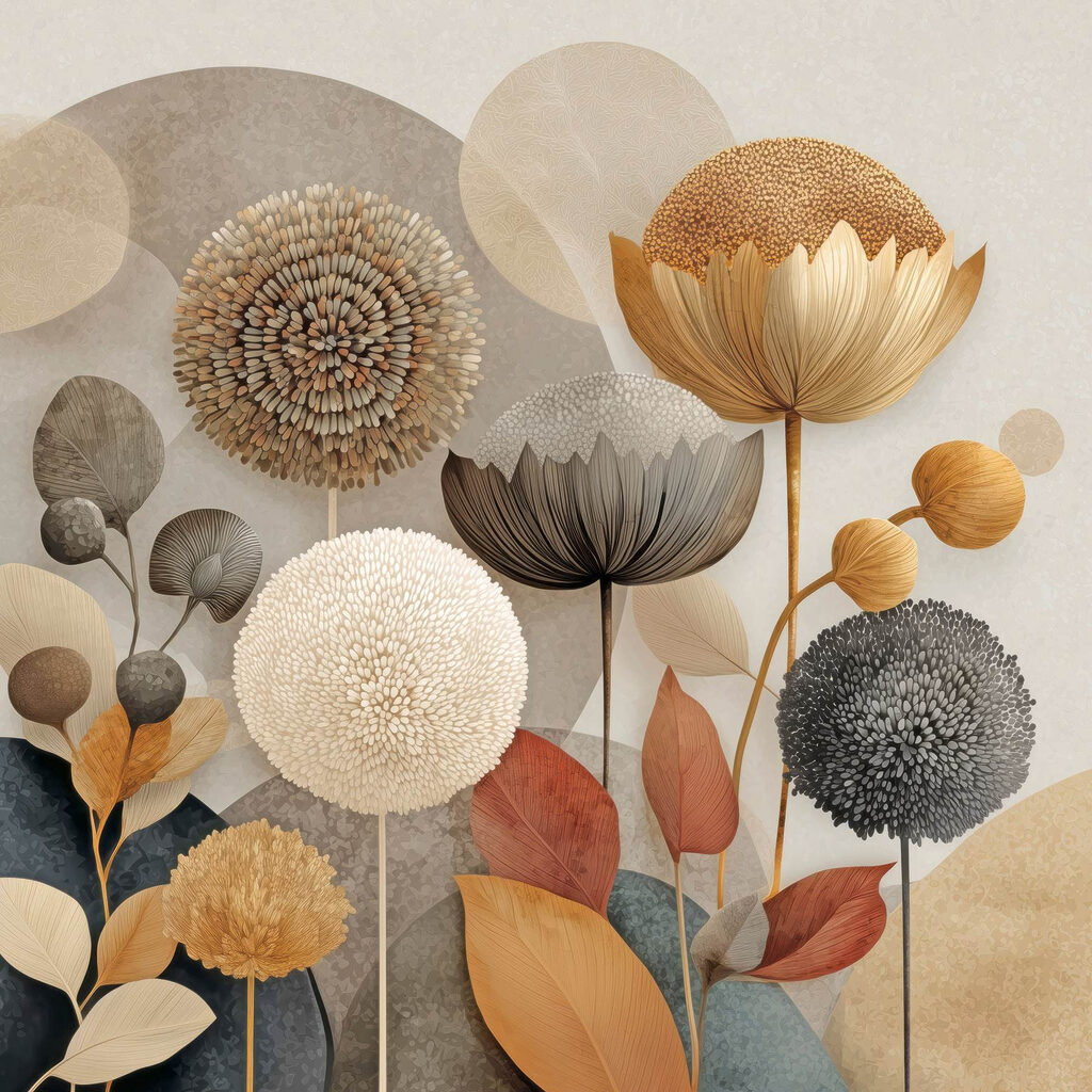 Formas redondas em ocre — design completo
