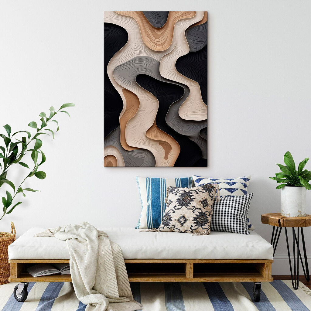 Ondas cinzentas, arcos caramelo — interior 1