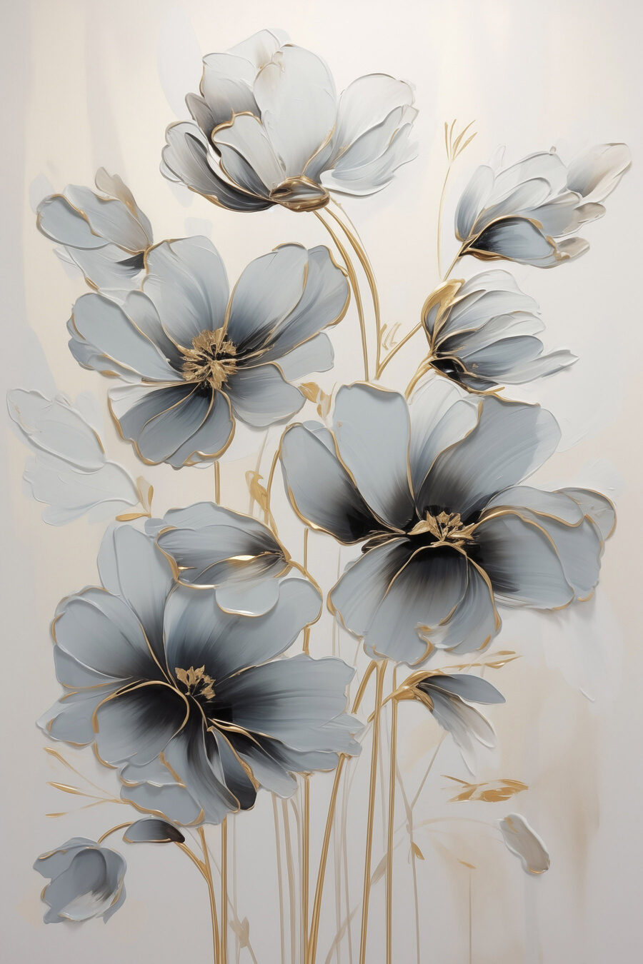Flores azul-acinzentadas — design completo