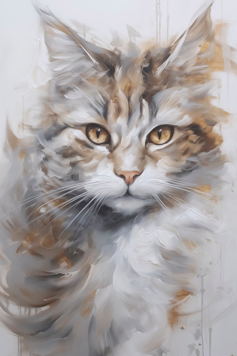 Gato em pintura — design completo