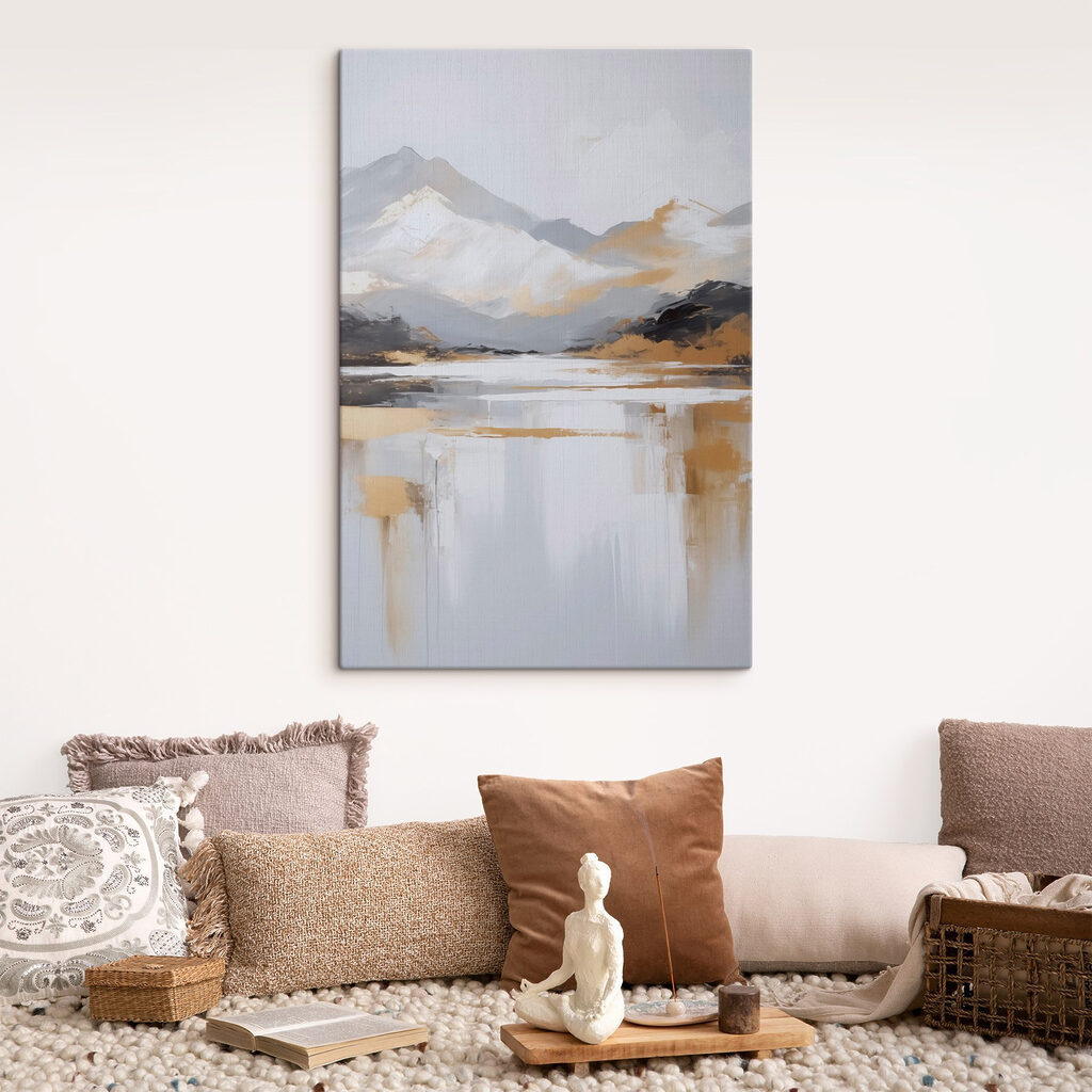 Montanhas nevadas, reflexos dourados — interior 2