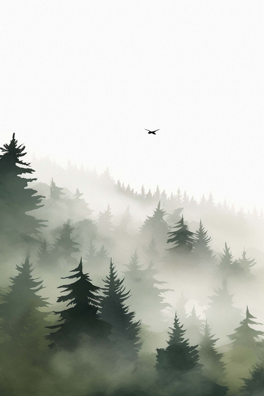 Bosque na névoa — design completo