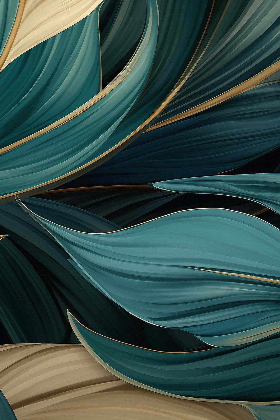 Folhas verdes abstratas — design completo