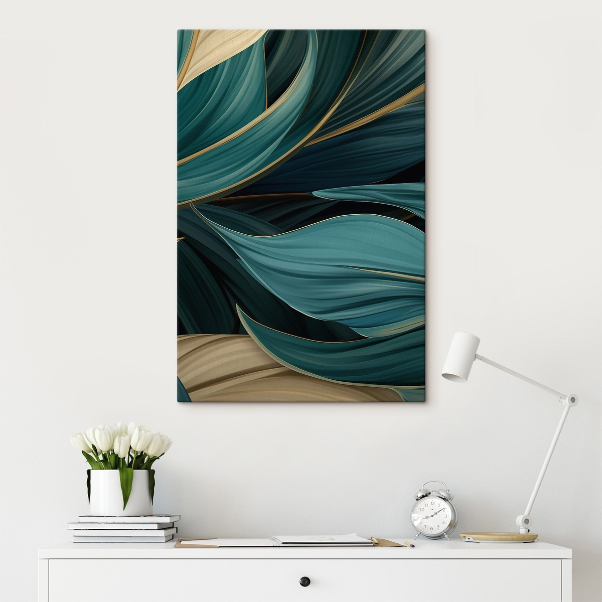 Folhas verdes abstratas — interior 2