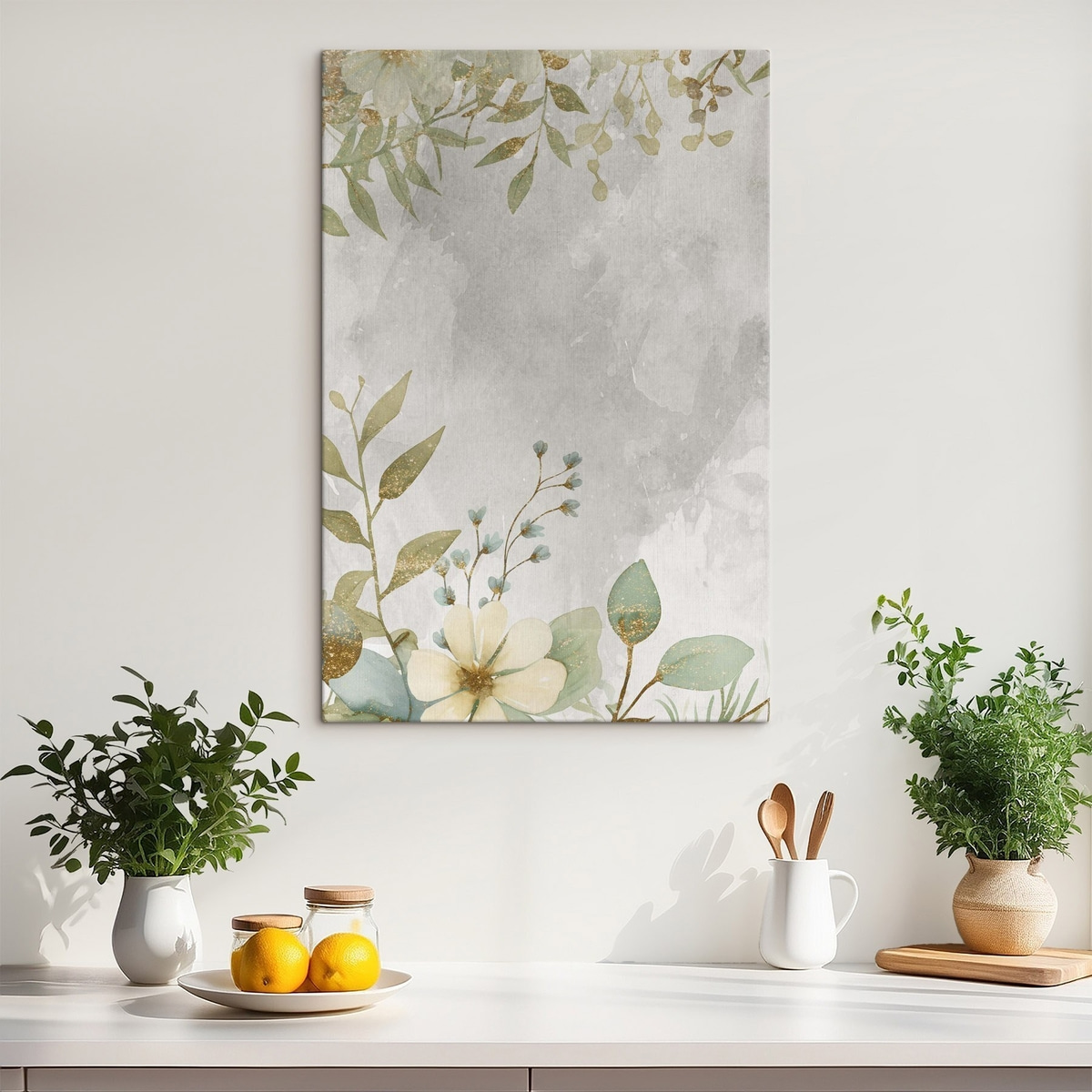 Plantas em fundo claro — interior 1