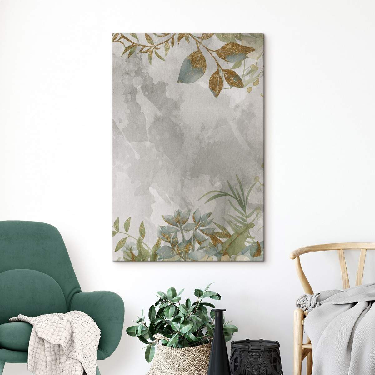 Plantas sobre fundo claro — interior 1