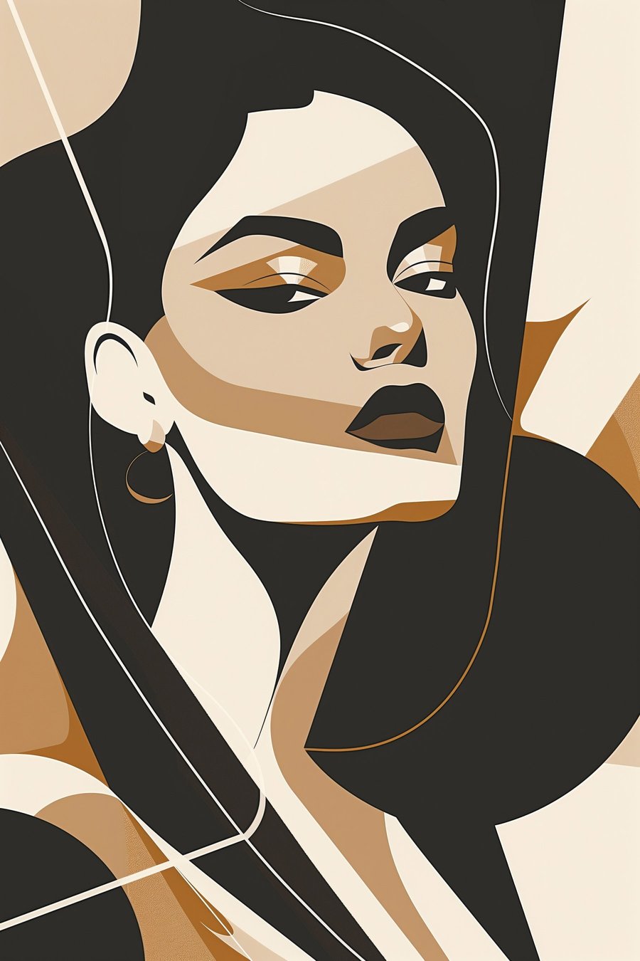 Retrato abstrato de mulher — design completo