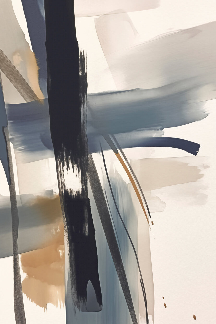 Pinceladas azuis abstratas — design completo