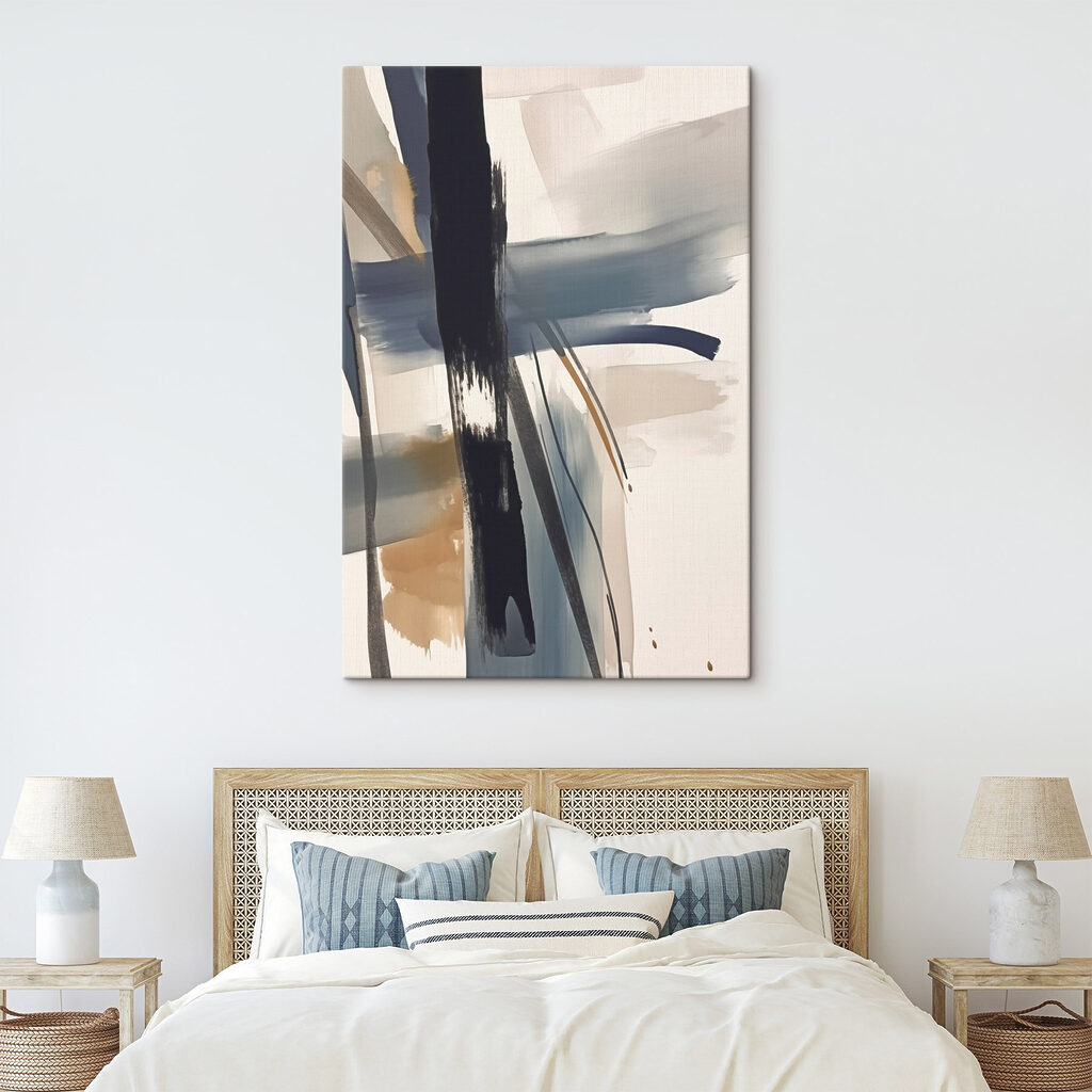 Pinceladas azuis abstratas — interior 2