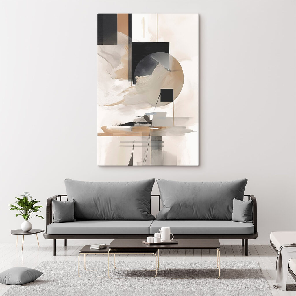 Círculo sobre blocos pretos — interior 3