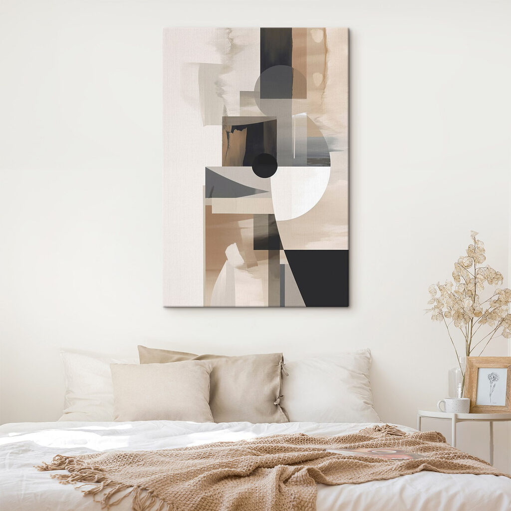Semicírculos pretos sobre bege — interior 2