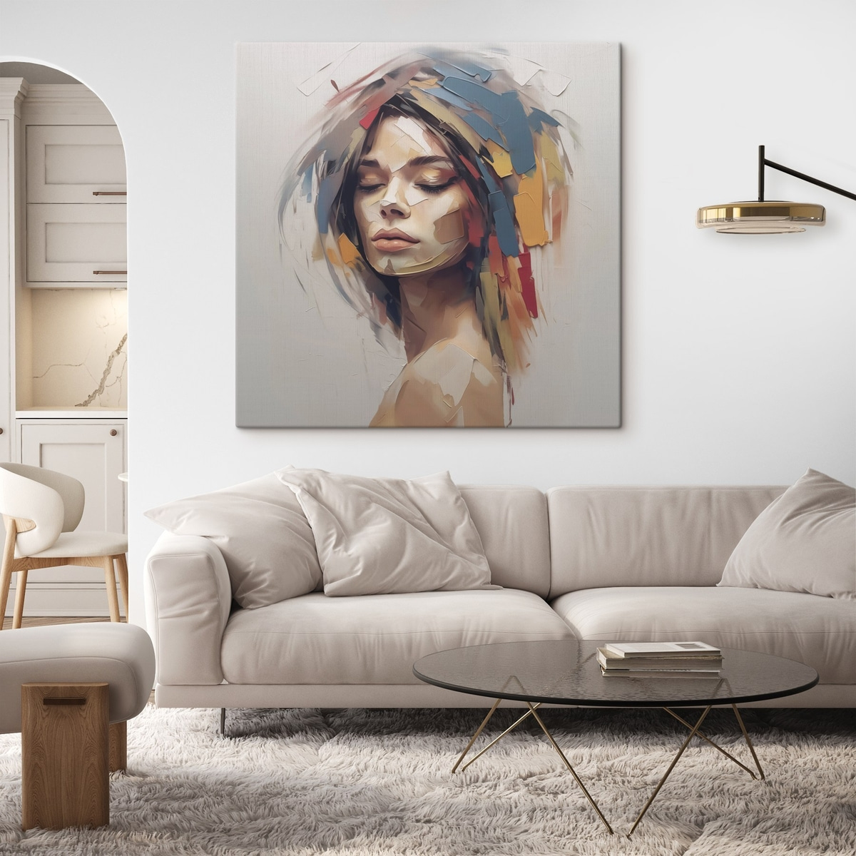 Retrato abstrato de mulher — interior 1