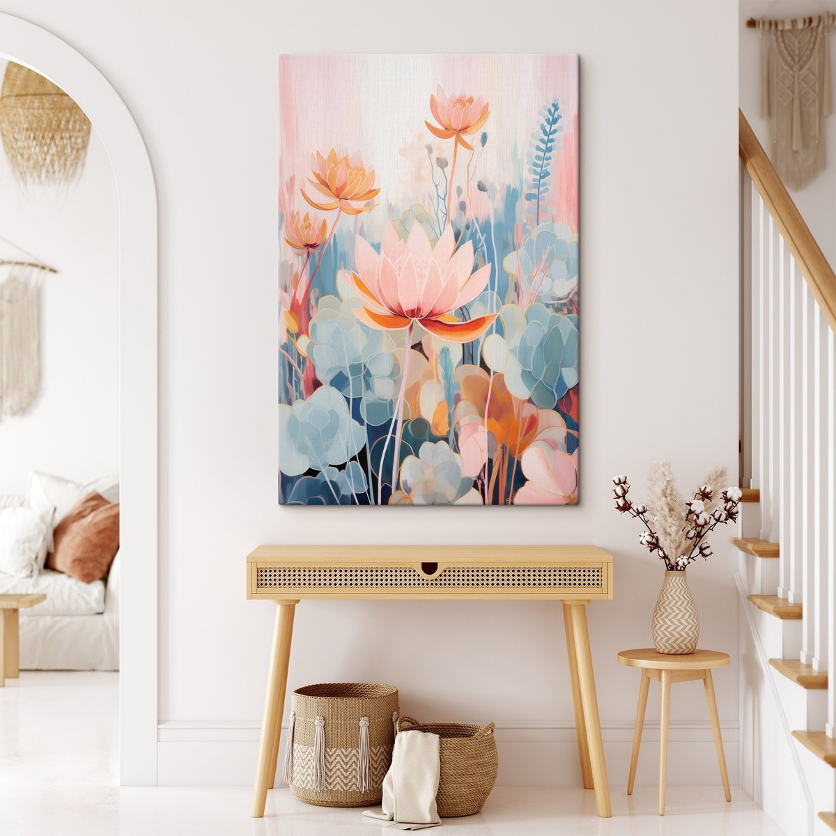 Lótus rosa e azul — interior 2