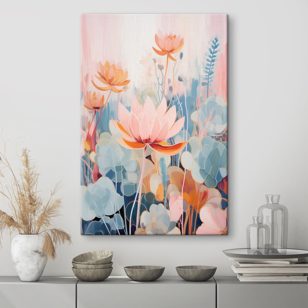 Lótus rosa e azul — interior 3