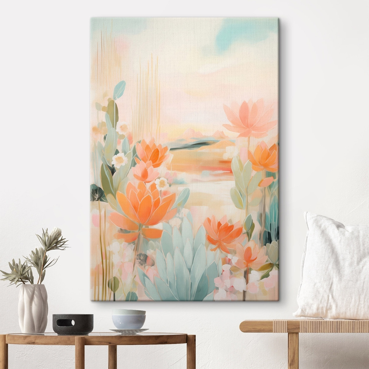 Paisagem rosa e azul — interior 1