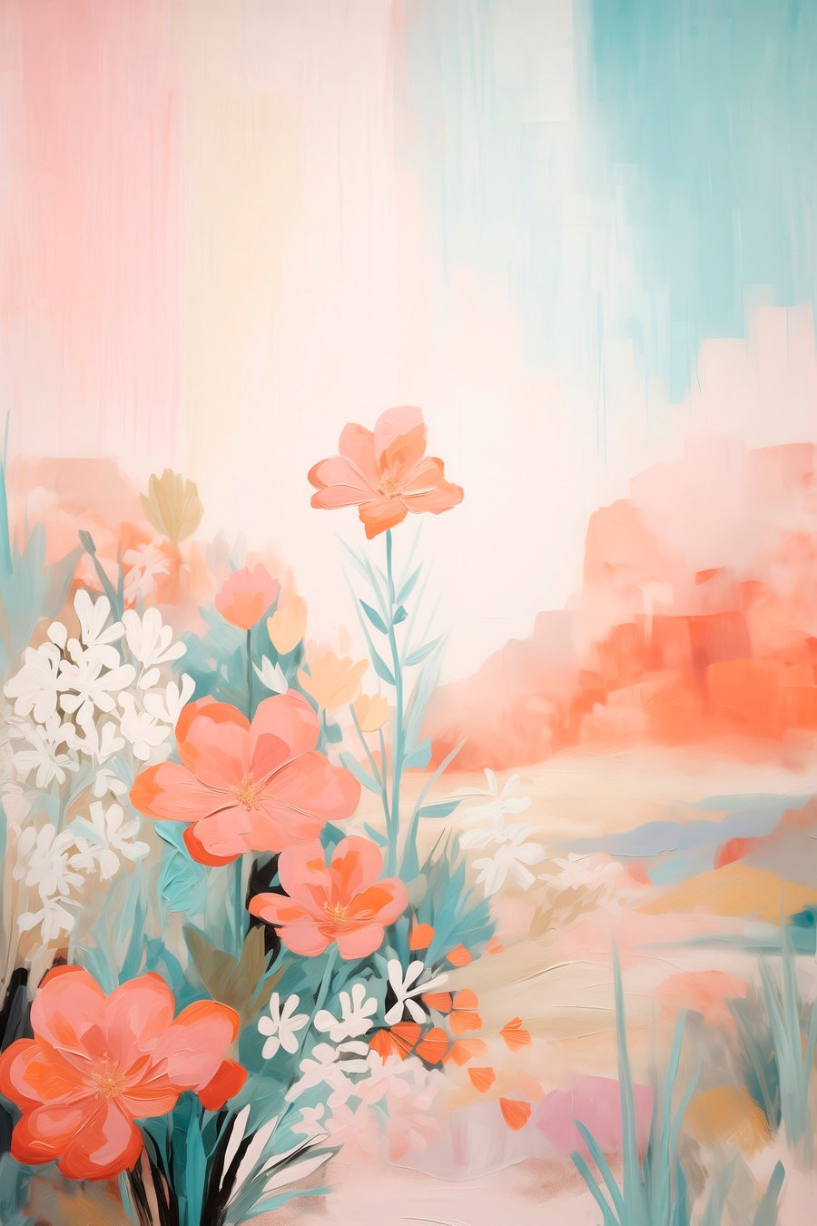 Paisagem floral abstrata — design completo