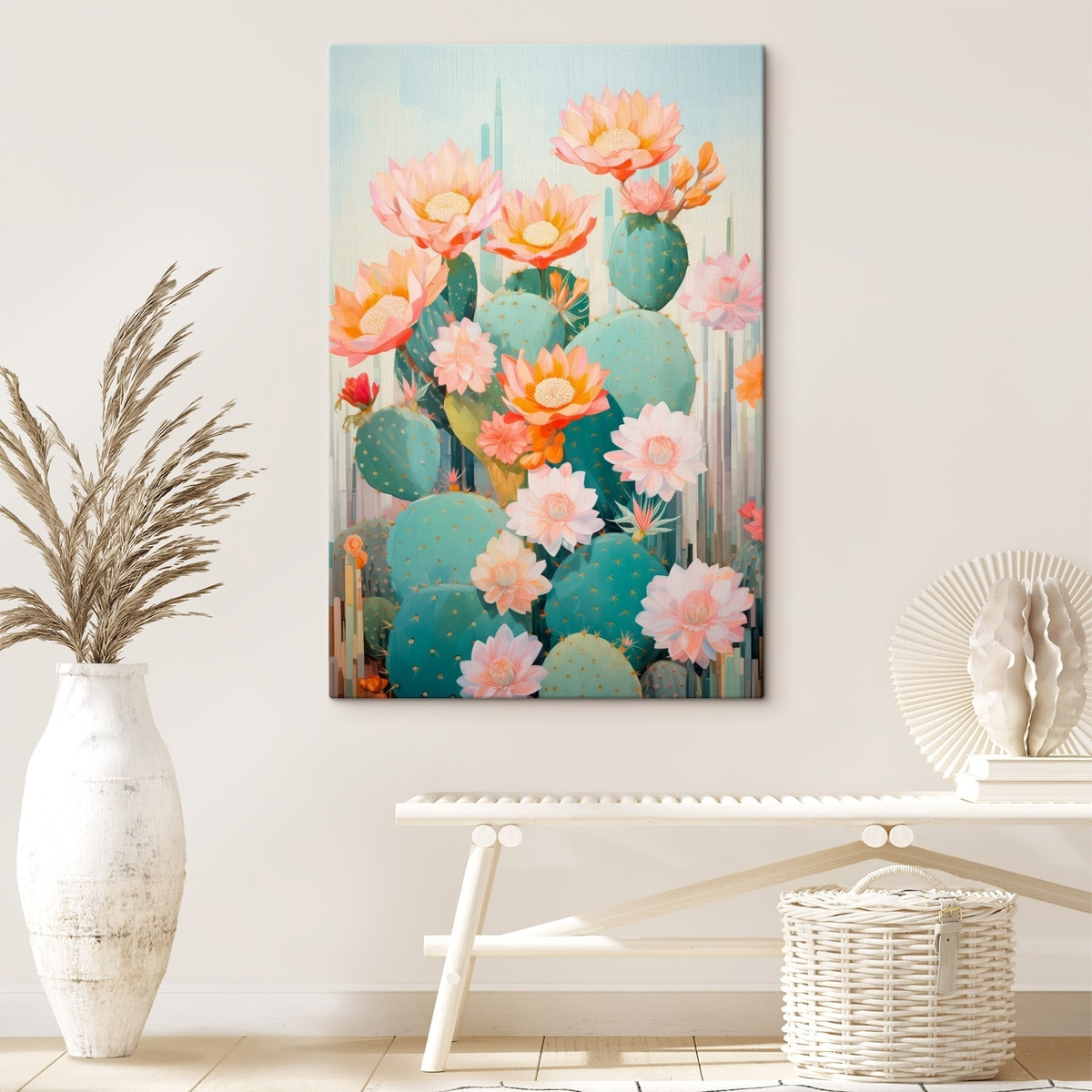 Jardim de cactos pastel — interior 2