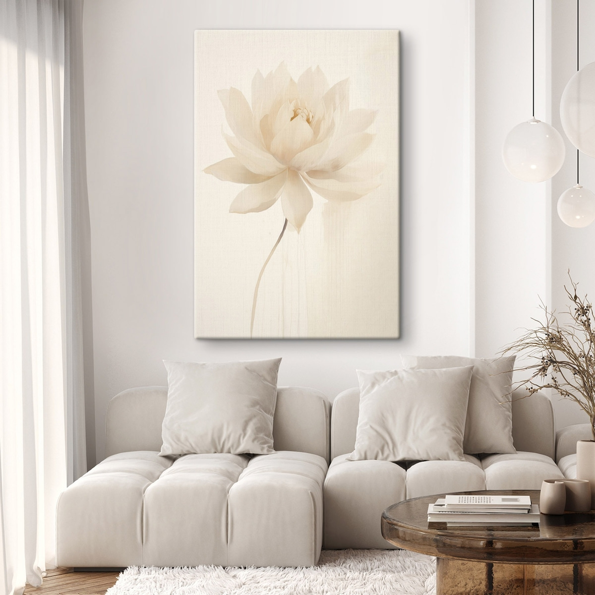 Lótus branco delicado — interior 2