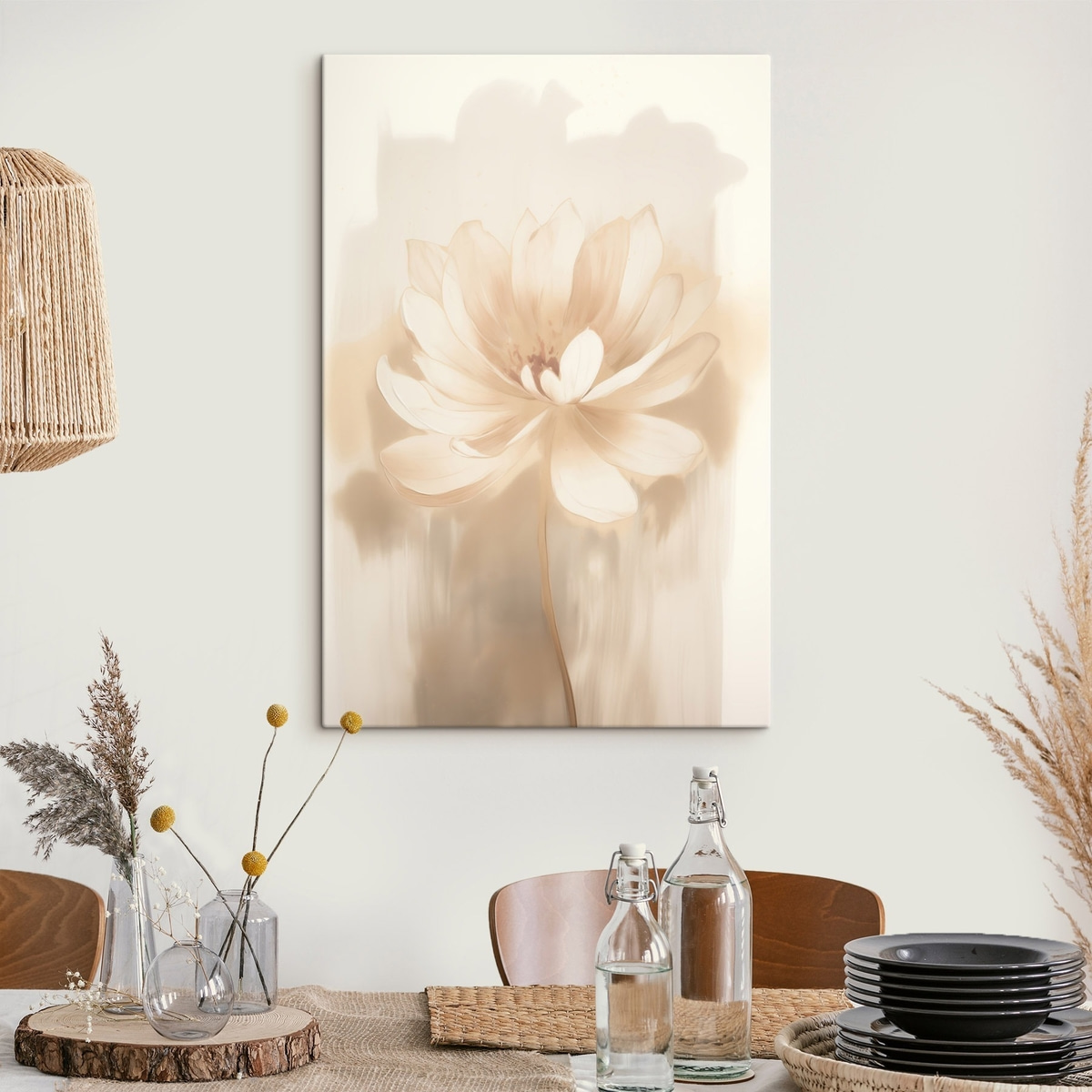 Lótus com sombras suaves — interior 3
