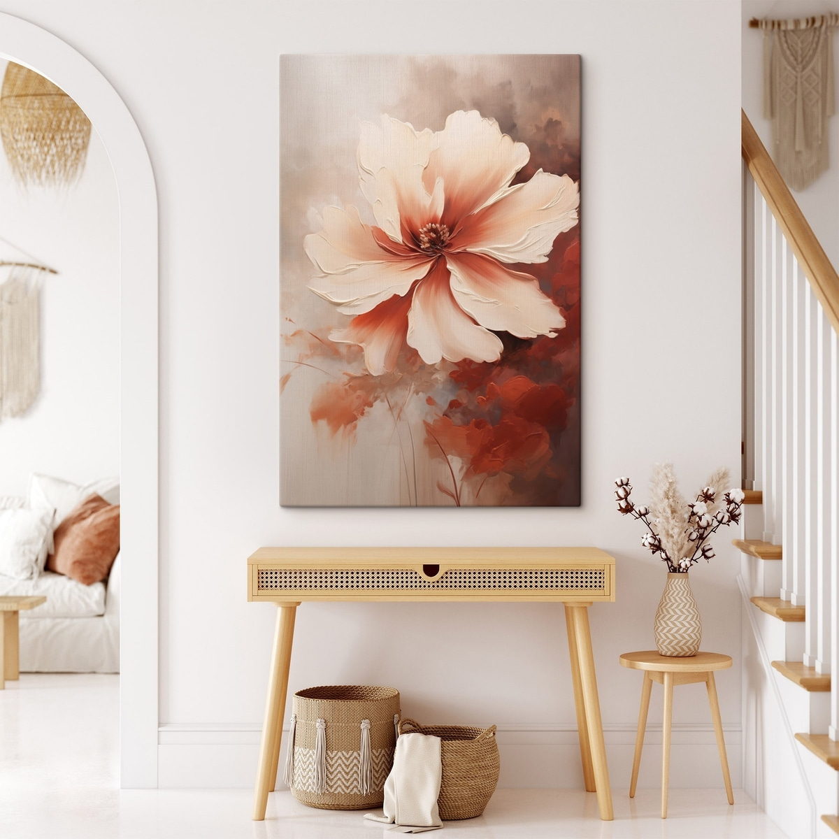 Flor coral de perto — interior 3