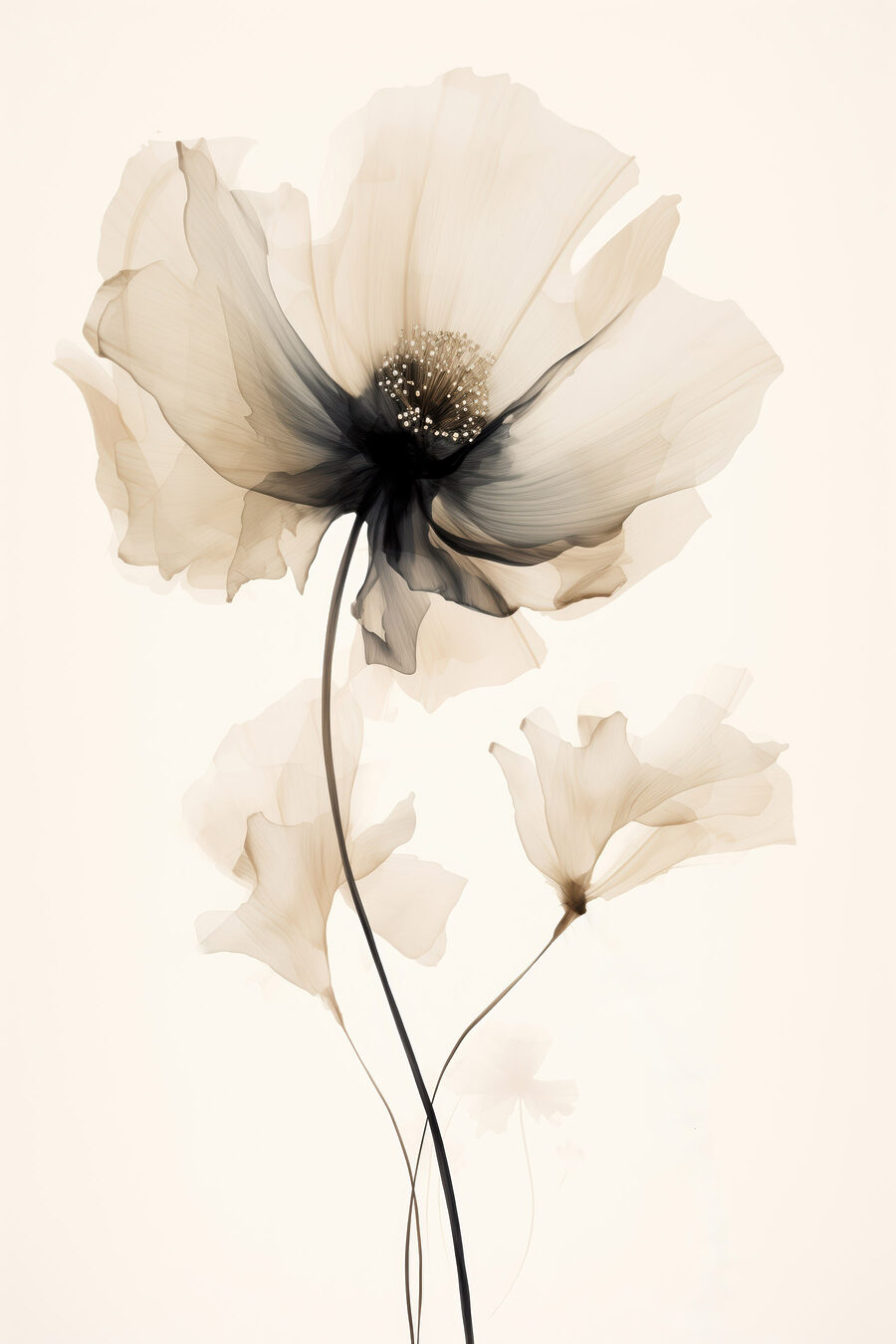 Flor de centro escuro — design completo