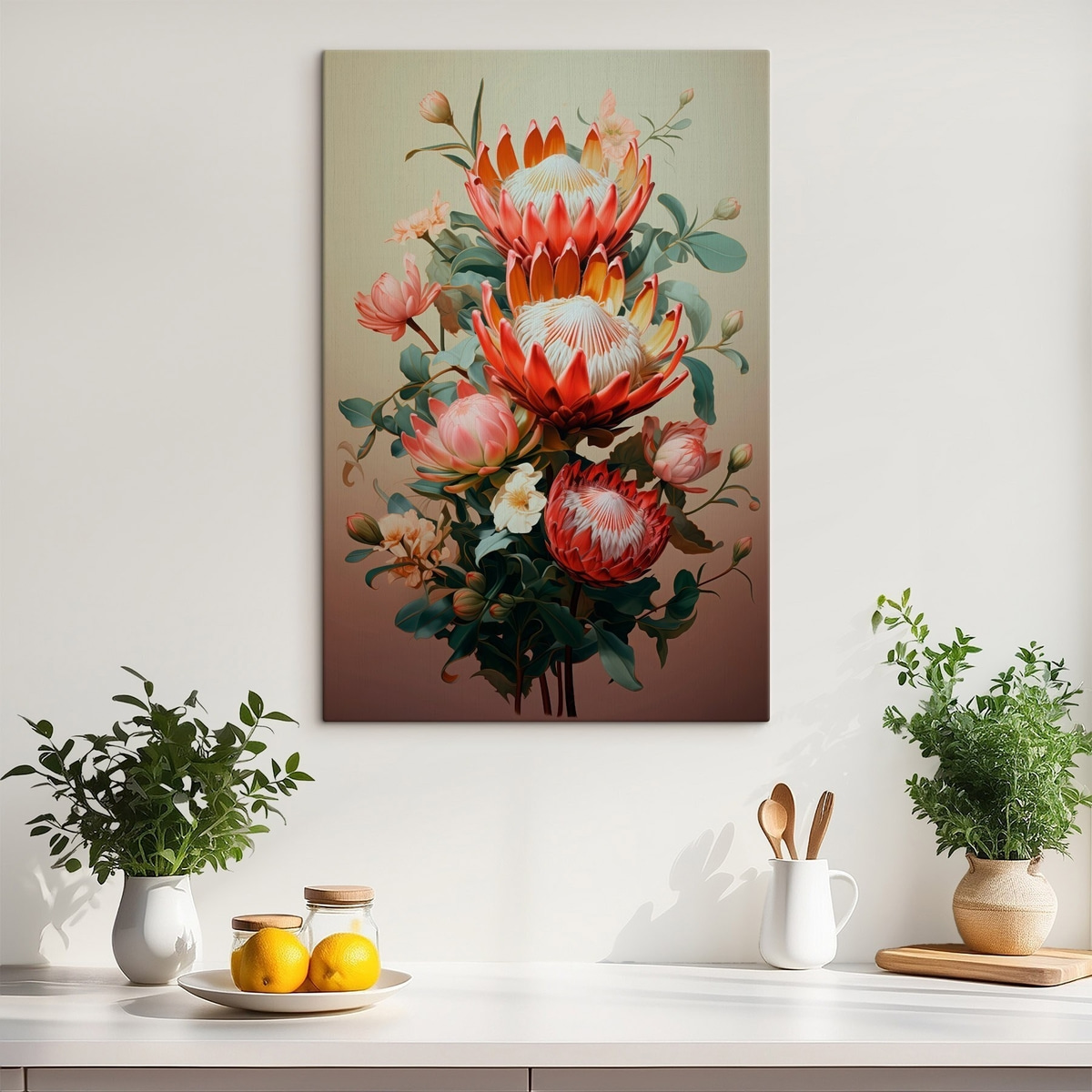 Composição de proteas — interior 3
