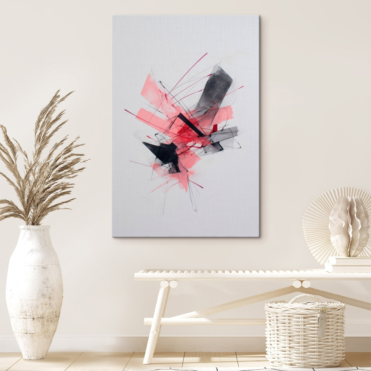 Geometria rosa e preta — interior 2