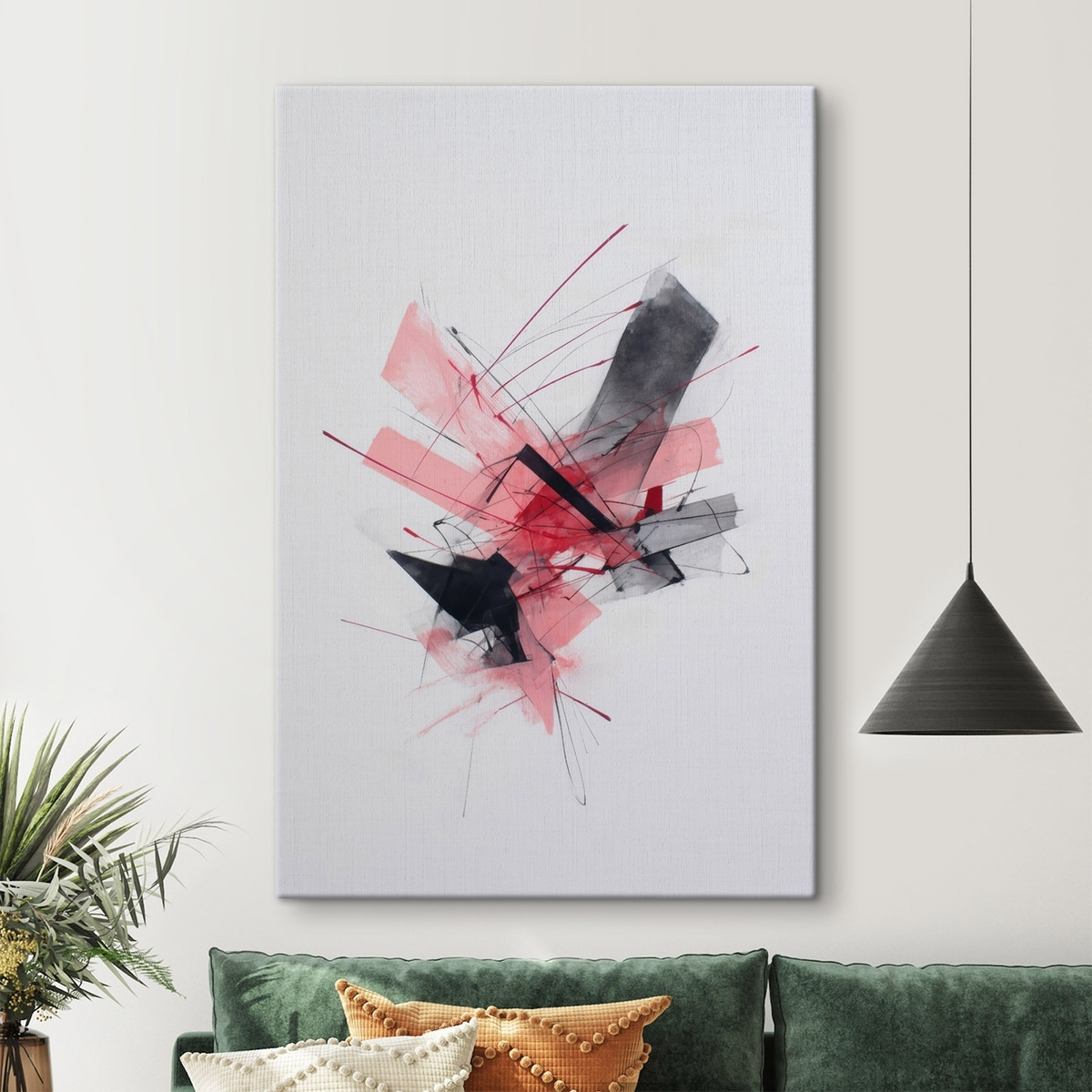 Geometria rosa e preta — interior 1