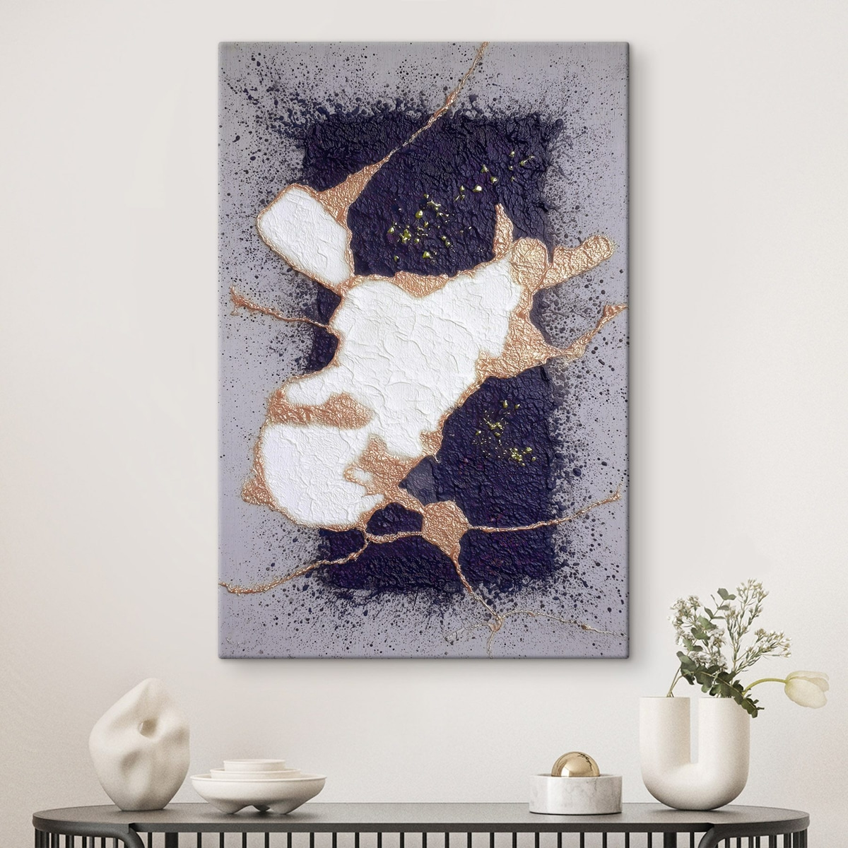 Abstrato roxo e bege — interior 1
