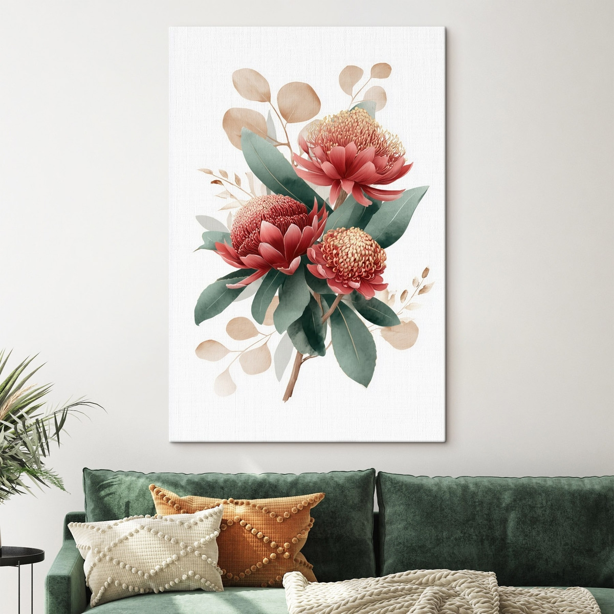 Ramo expressivo de proteas — interior 1