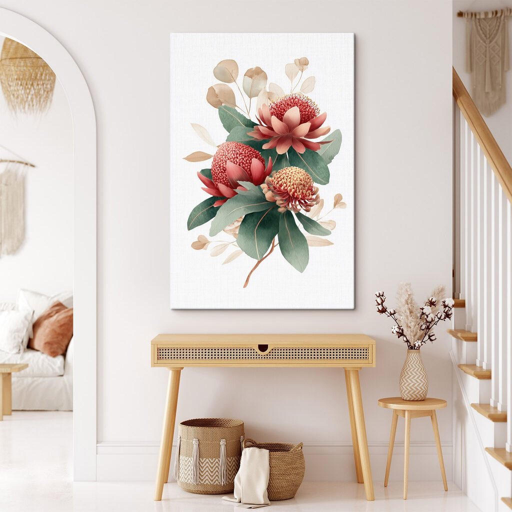Flores vermelho-ferrugem — interior 3