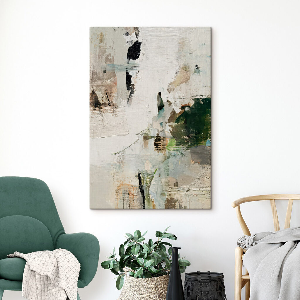 Acentos verde-escuros em branco — interior 2