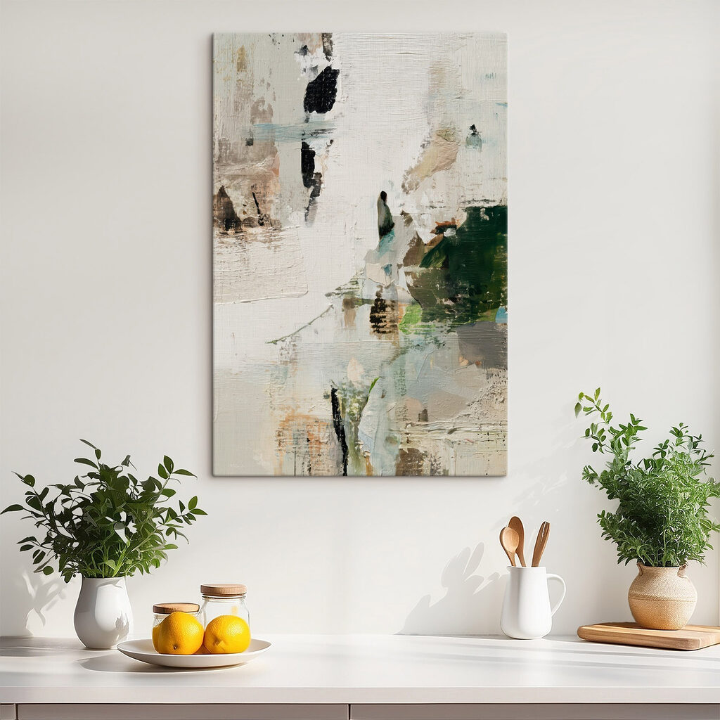 Acentos verde-escuros em branco — interior 3
