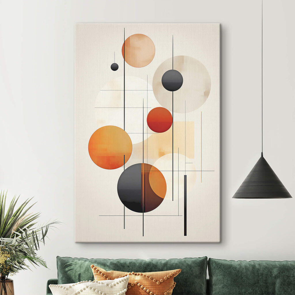 Círculos coloridos e linhas — interior 1
