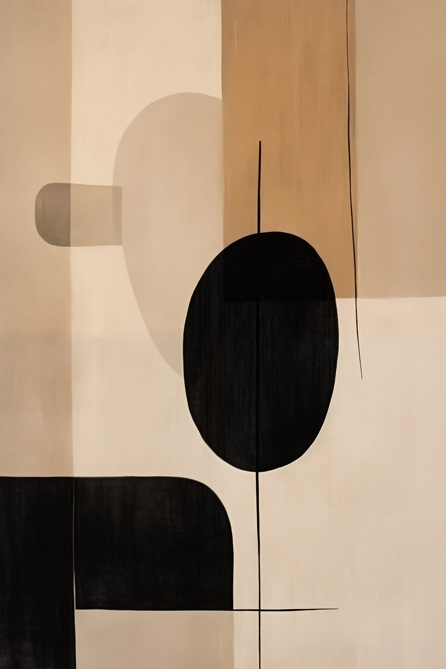 Oval preto e bege — design completo