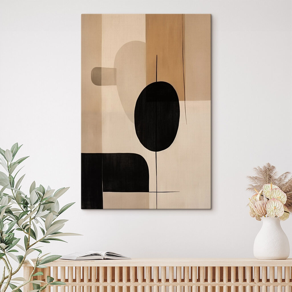 Oval preto e bege — interior 2