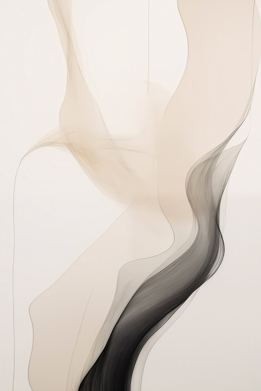 Linha cinzenta em creme — design completo