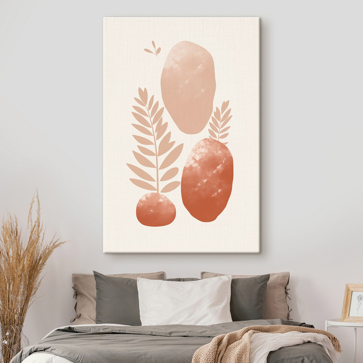 Formas abstratas em pêssego — interior 1