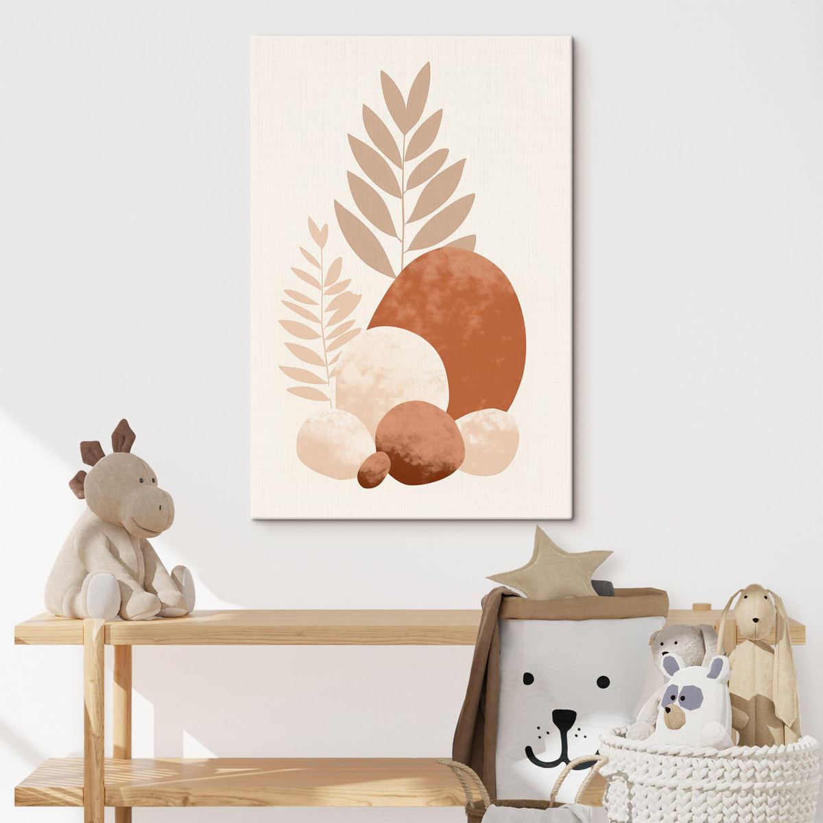Formas abstratas em pêssego — interior 2