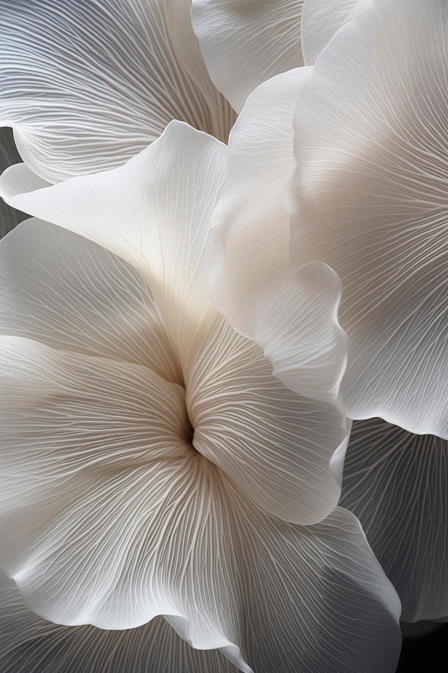 Pétalas brancas abstratas — design completo