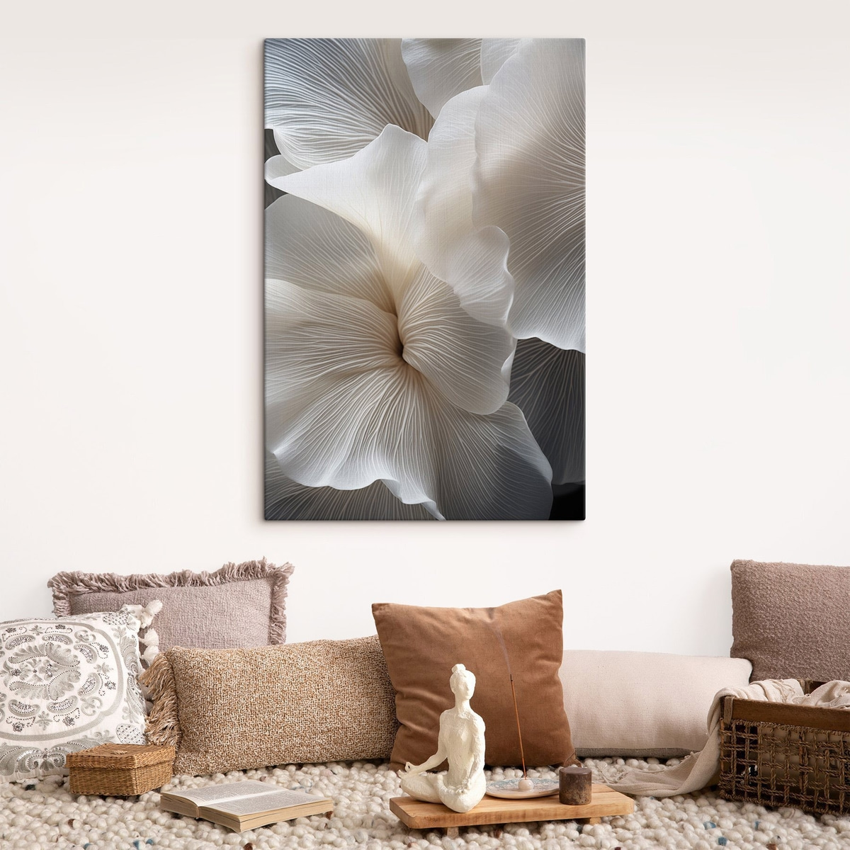 Pétalas brancas abstratas — interior 2