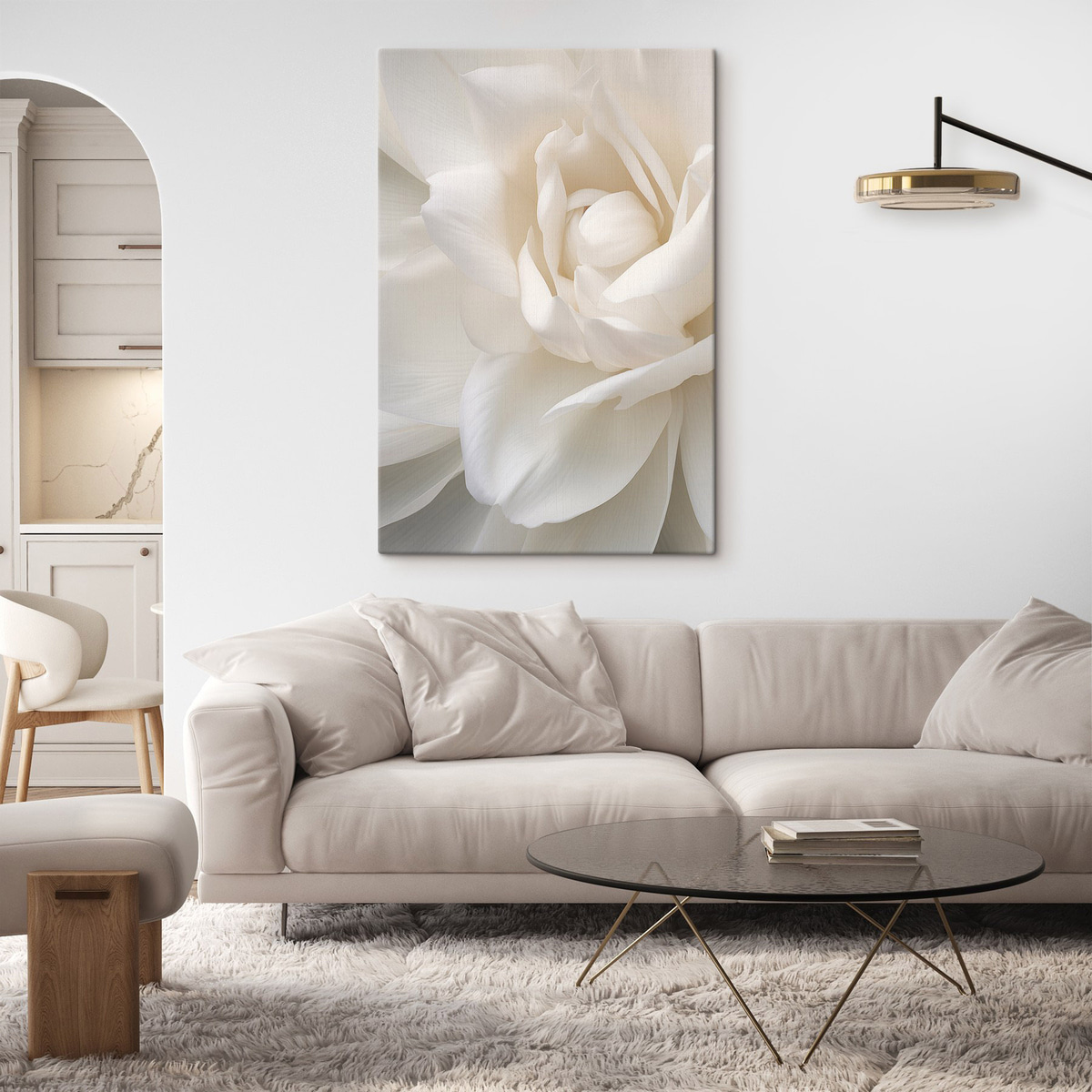 Flor branca abstrata — interior 1