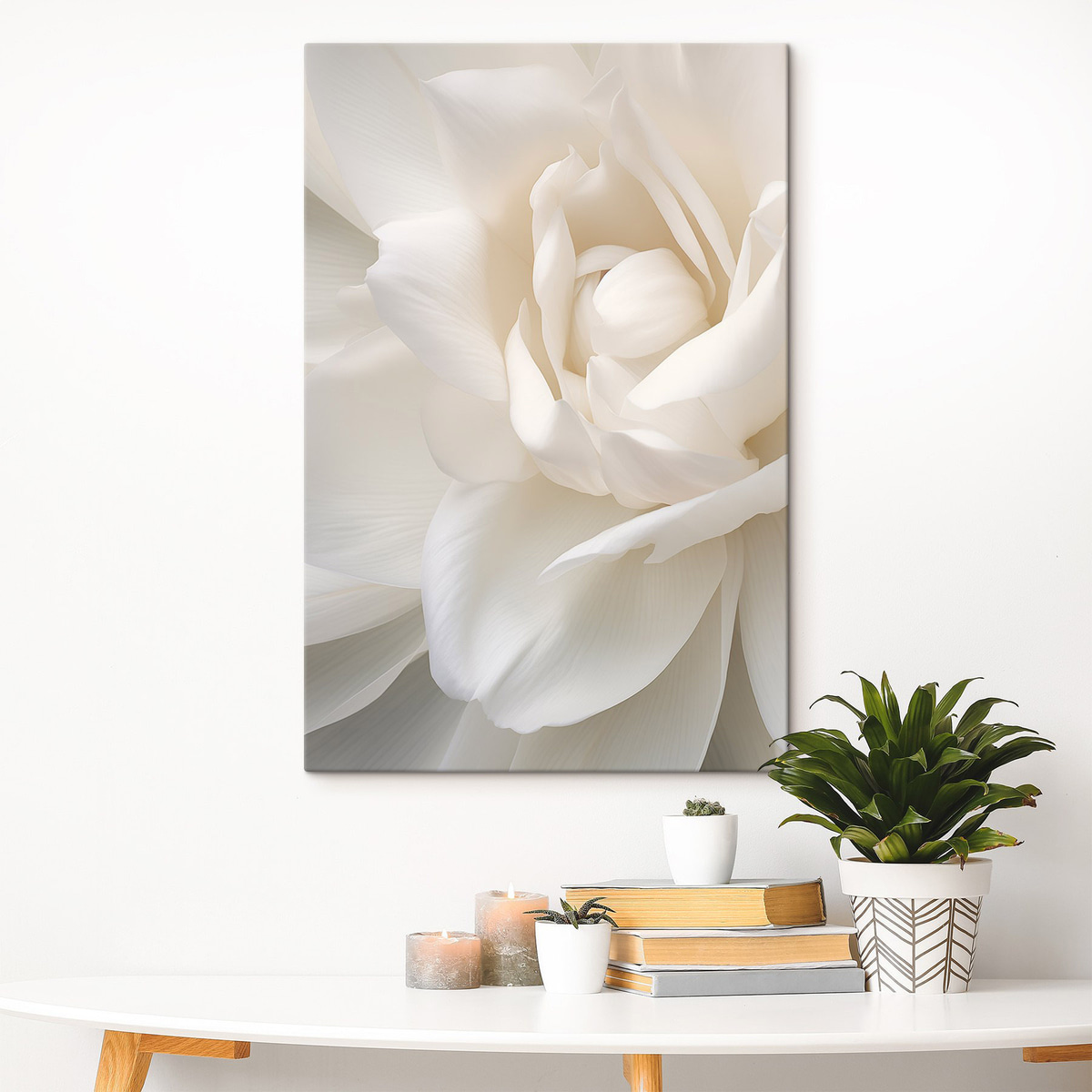 Flor branca abstrata — interior 2