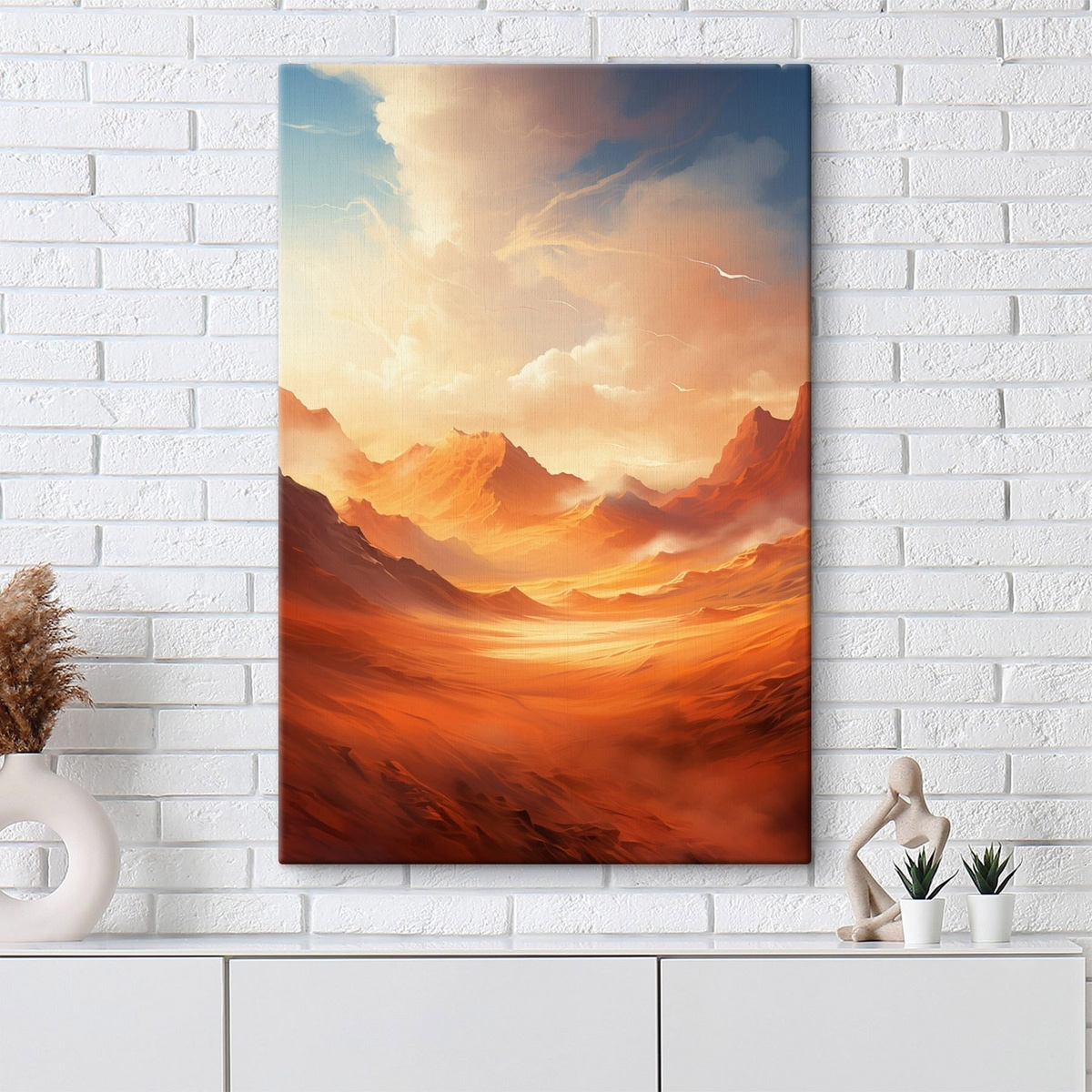 Deserto laranja com montanhas — interior 2