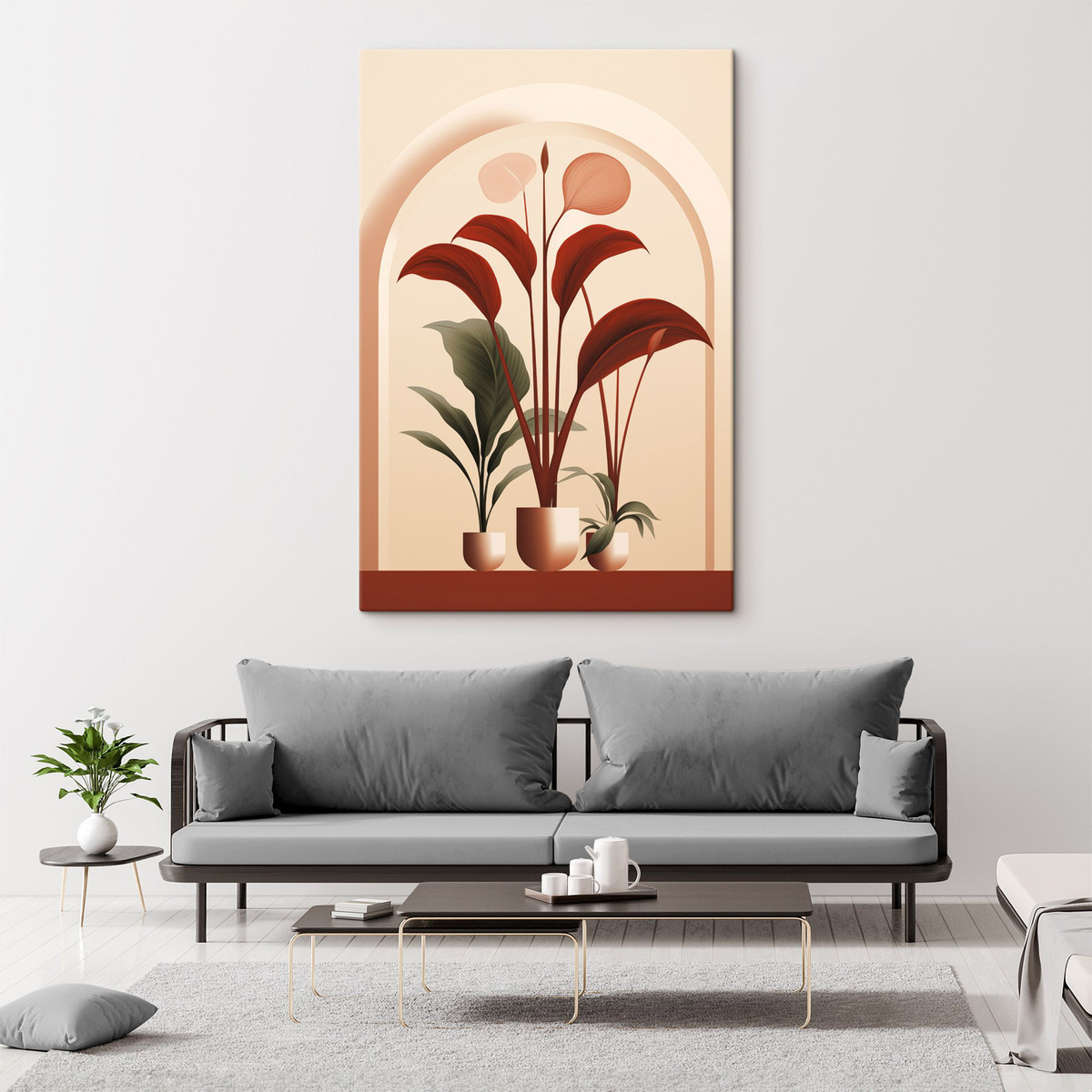 Plantas abstratas em vaso — interior 2