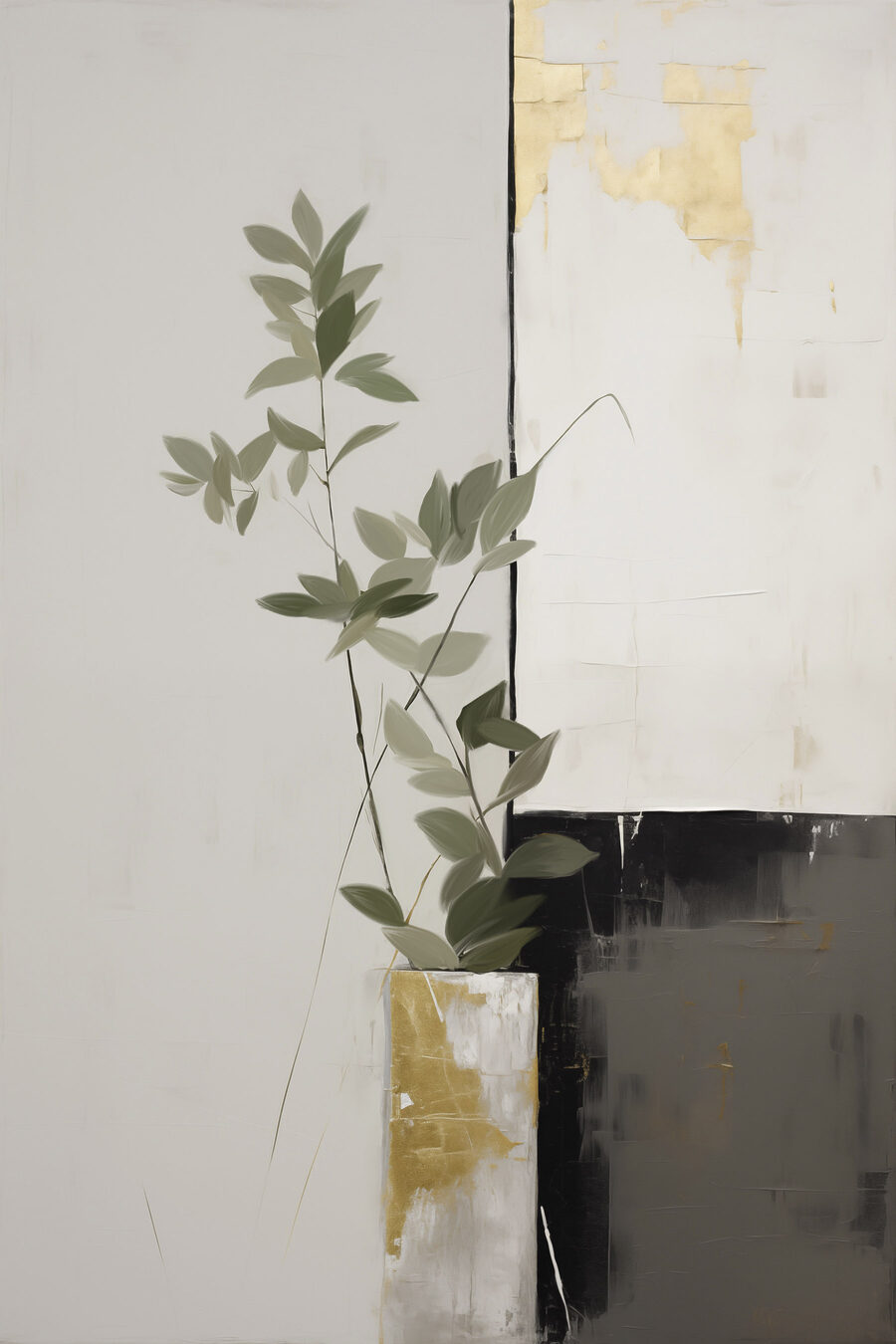 Ramo verde entre blocos — design completo