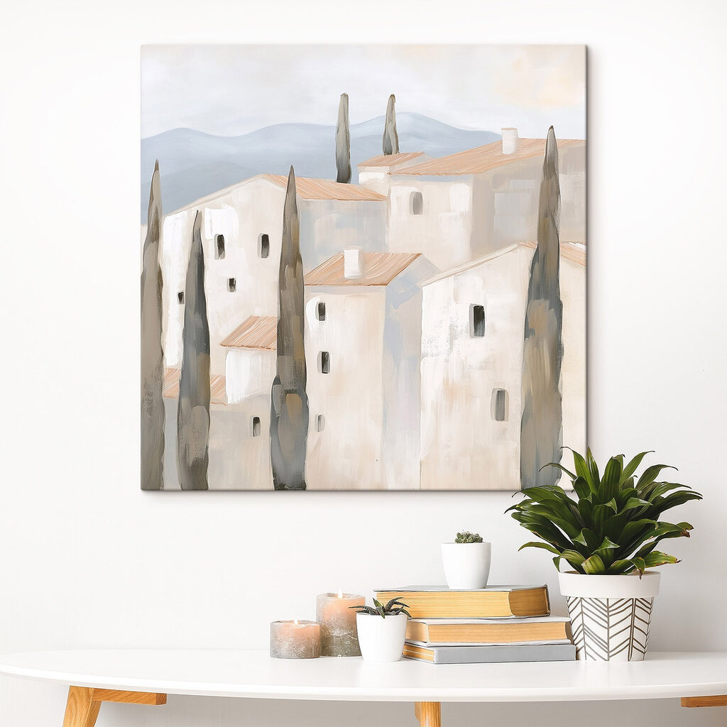Aldeia entre ciprestes — interior 1