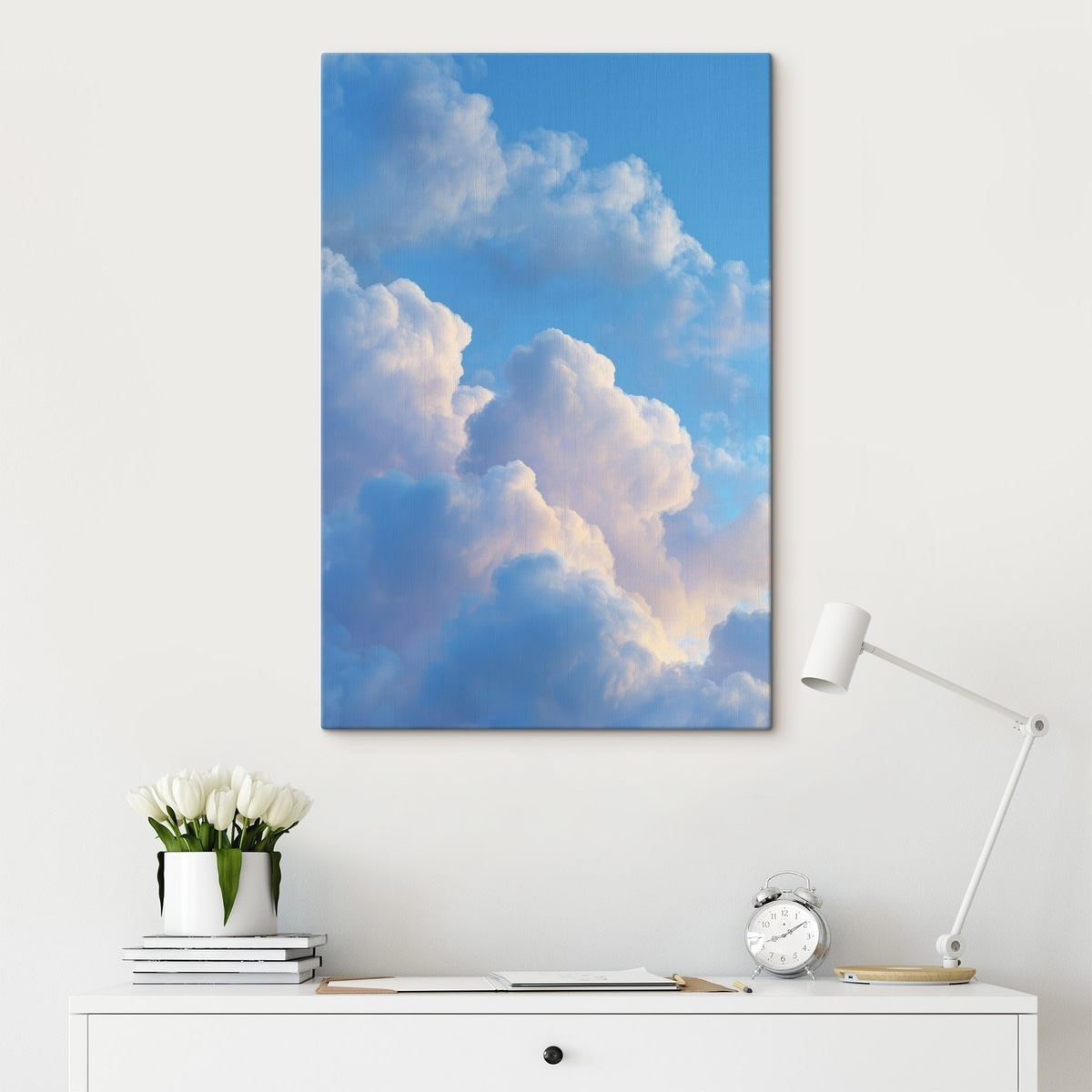 Nuvens azuis e rosa — interior 2